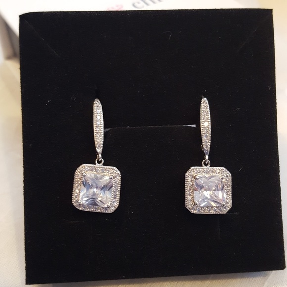 cate and chloe princess cut earrings nib - Picture 6 of 7